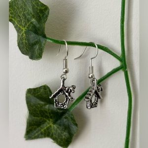 Birdhouse earrings